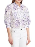 Lauren Ralph Lauren Relaxed-fit Cotton Voile Button-down Shirt