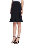Tahari Arthur S. Levine Draped Ruffle Crepe Skirt