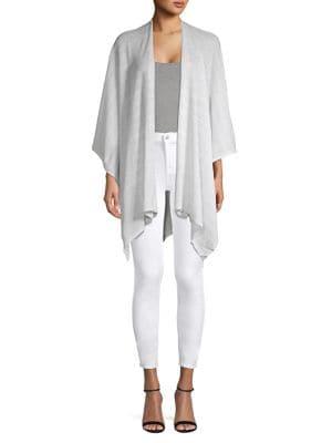 Cejon Metallic Waffle Knit Kimono