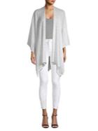Cejon Metallic Waffle Knit Kimono