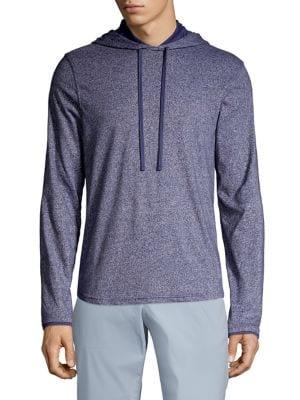 Black Brown Marled Cotton-blend Hoodie