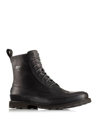Sorel Madson Brogued Leather Ankle Boots