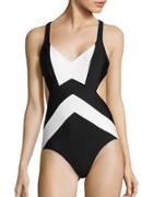Michael Kors Regatta X-back One-piece Swimsuit