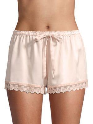 Flora Nikrooz Lace-trimmed Satin Shorts