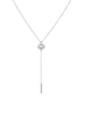 Lucky Brand Milagro Indigo Ranch Mother-of-pearl & Crystal Cluster Chain Necklace
