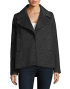 Laundry By Shelli Segal Buttoned Notch Coat