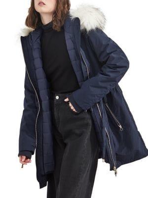Miss Selfridge Classic Faux Fur-trimmed Parka