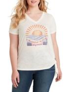 Jessica Simpson Plus Maya Tie-front Graphic Tee