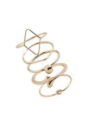 Mango Set Of Five Classic Rings
