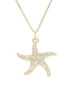 Design Lab Starfish Rhinestone Necklace