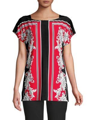 Jones New York Scarf-print Top