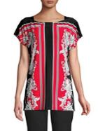 Jones New York Scarf-print Top