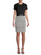 Karl Lagerfeld Paris Trimmed Contrast Sheath Dress