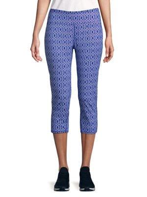 Rafaella Geometric-print Cropped Leggings