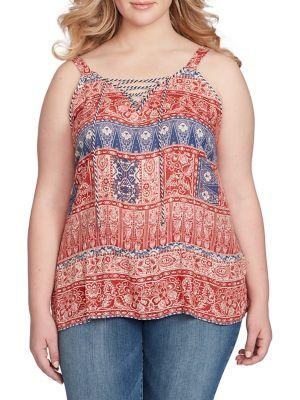 Jessica Simpson Plus Printed Tank Top