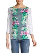 Tommy Bahama Floral-print Cotton Top