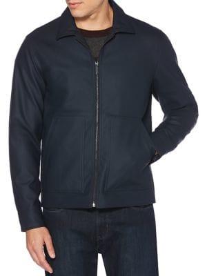 Perry Ellis Nubuck Bomber Jacket