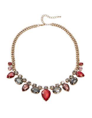 Design Lab Lord & Taylor Crystal Faceted Frontal Necklace