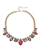 Design Lab Lord & Taylor Crystal Faceted Frontal Necklace