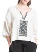 Plenty By Tracy Reese Oversize Embroidered Tee