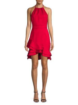 Cooper St Senorita High-neck Frill Sheath Dress
