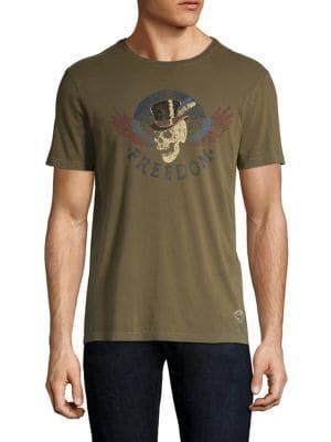 John Varvatos Cotton Freedom Skull Tee