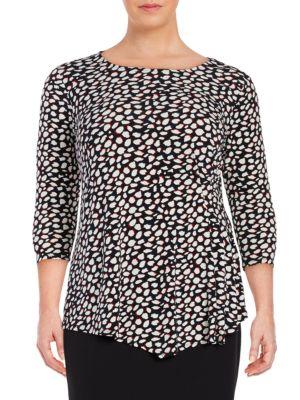 Vince Camuto Plus Patterned Tunic Top