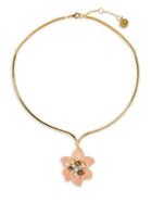 Vince Camuto Goldtone And Glass Stone Flower Collar Necklace