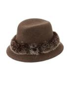 Eric Javits Wool Fur-trim Bucket Hat