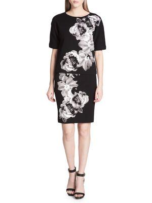Calvin Klein Floral Short-sleeve Cotton Top