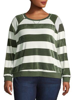 Sanctuary La Brea Striped Velour Top
