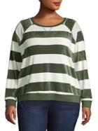 Sanctuary La Brea Striped Velour Top