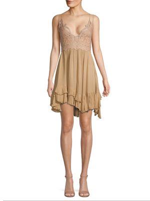 Free People Adella Lace Ruffle Slip Dress