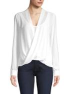 Bailey 44 Draped Georgette V-neck Top