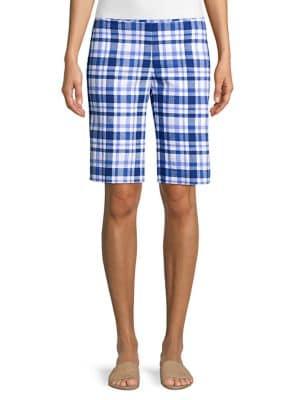 Context Plaid Stretch Knit Shorts