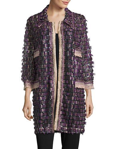 Anna Sui Sequined And Fringed Open Tunic