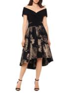 Xscape Off-the-shoulder Floral Fit-&flare Dress