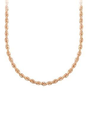 Lord & Taylor 14k Rose Gold Rope Necklace
