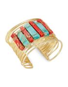 Panacea Multi-colored Natural Stones Band Bracelet
