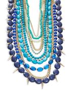 A.b.s. By Allen Schwartz Chokers Reconstituted Turquoise Multi-row Necklace