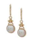 Anne Klein Faux Pearl-embellished Drop Earrings