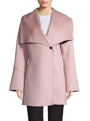 Laundry By Shelli Segal Wool-blend Draped-coat