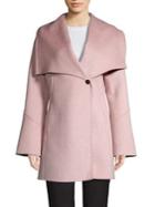 Laundry By Shelli Segal Wool-blend Draped-coat