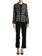 Tahari Arthur S. Levine 2-piece Tailored Plaid Pant Suit