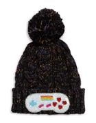 Bow And Drape Videogame Sequined Knit Hat