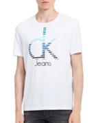 Calvin Klein Jeans Strokes Logo Short-sleeve Cotton Tee