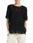 Donna Karan Short-sleeve Burnout Top