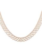 Anne Klein Crochet Beaded Chain Collar Necklace