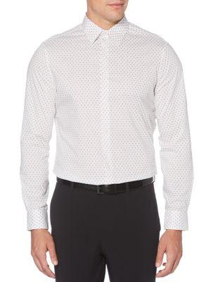 Perry Ellis Stretch Printed Geometric Print Shirt