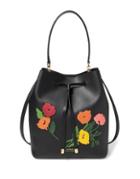 Lauren Ralph Lauren Debby Drawstring Floral Applique Bag
